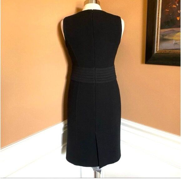 Les Copains Wool Crepe Lined Sheath Shift Dress L or 12 - Picture 5 of 10